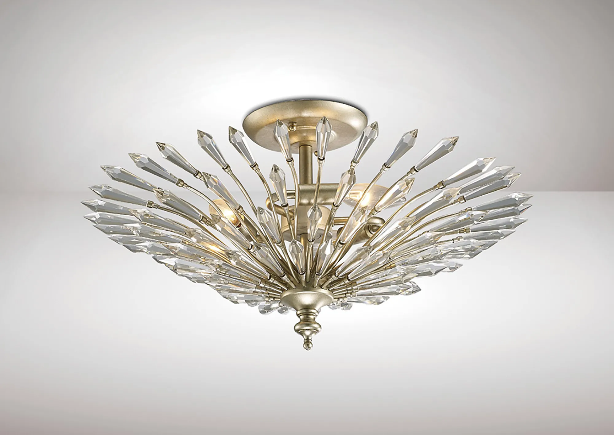 Fay Crystal Ceiling Lights Diyas Flush Crystal Fittings